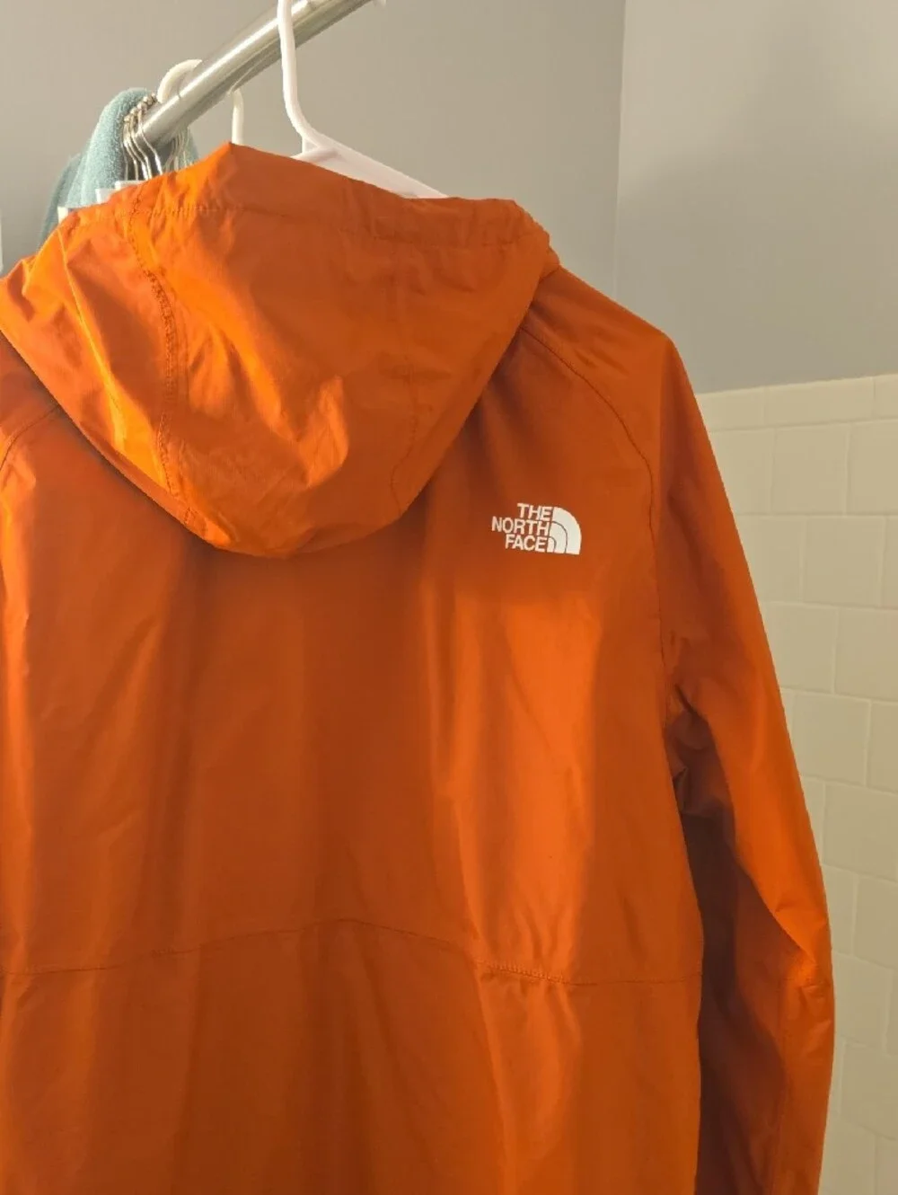 The North Face Bright Orange Hooded Windbreaker Jacket
